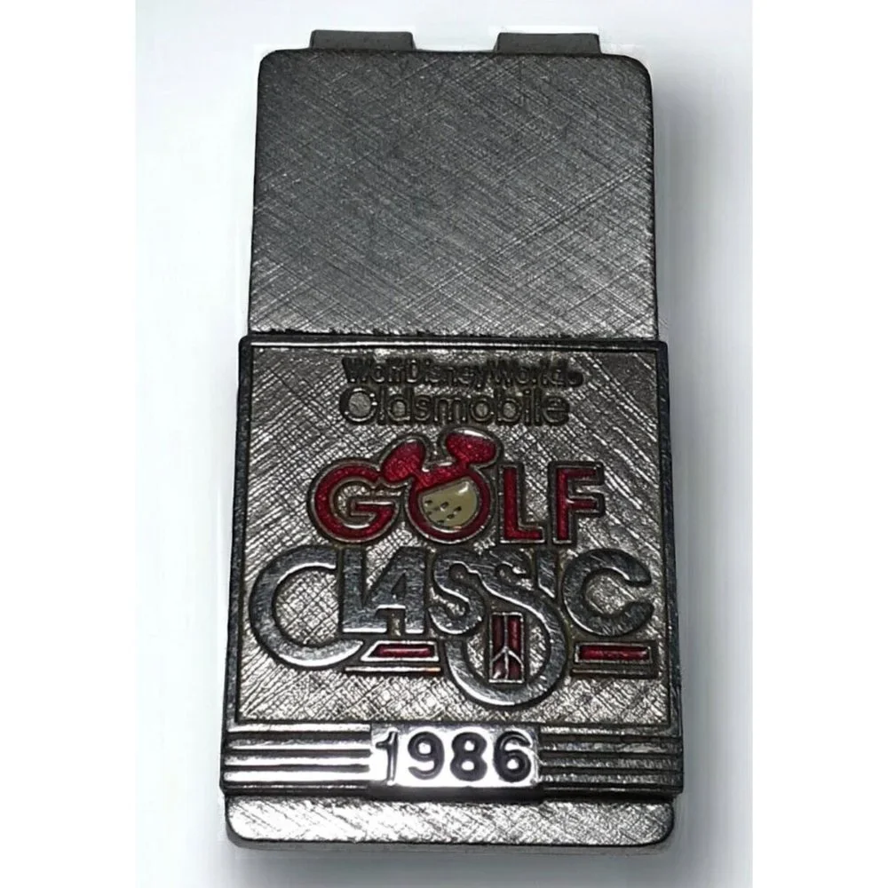 Vintage Money Clip Walt Disney Golf Classic Oldsmobile 1986 Mouse Ears RARE